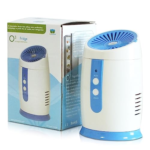 GMB OZONE – Generatore di ozono portatile compatto per eliminare gli odori e frigo, purificatore d'aria di piccoli spazi per frigorifero, auto, scarpiera, armadio, senza fili, funziona a batteria.