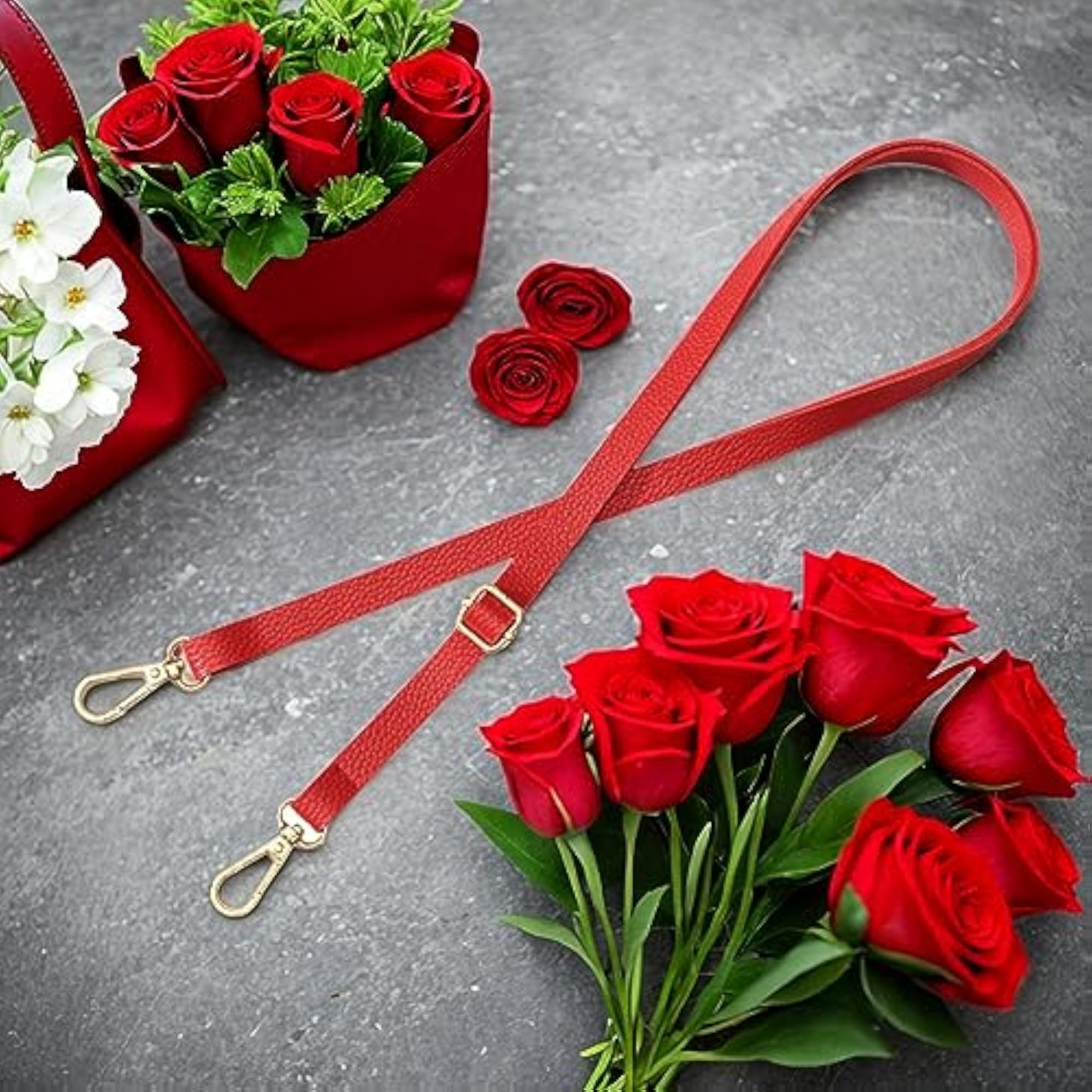 Comfortable Purse Chain Strap for Shoulder Bags, Red