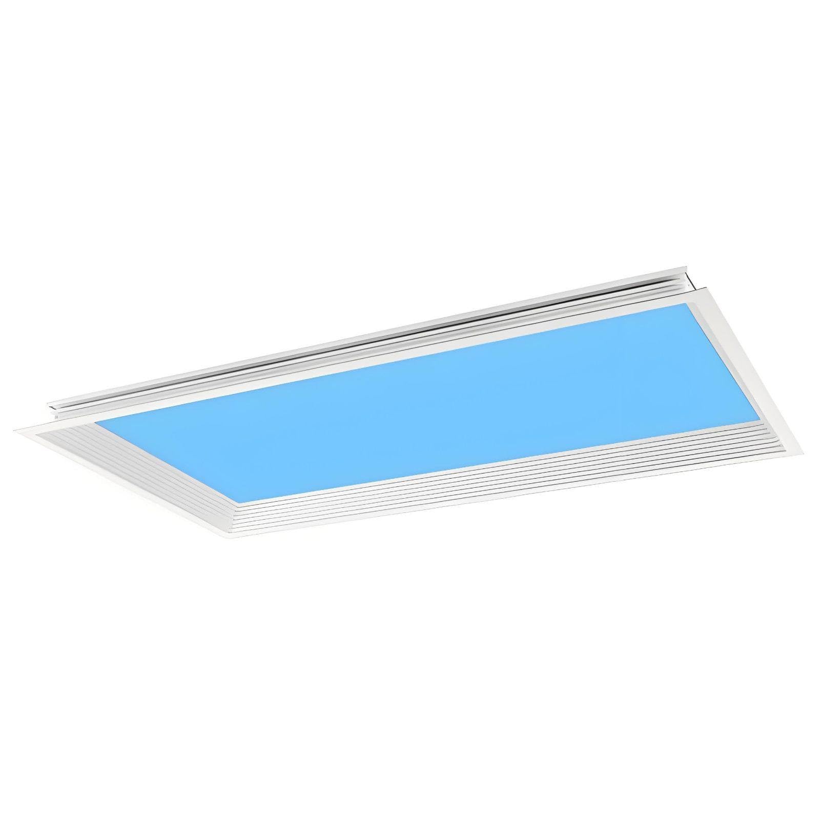 Lámpara de Techo con Efecto tragaluz Artificial, Panel LED Azul con simulación de luz Natural, Efecto de luz Solar Regulable y Control Remoto, para Sala de Estar Sky-30 * 120Integrated