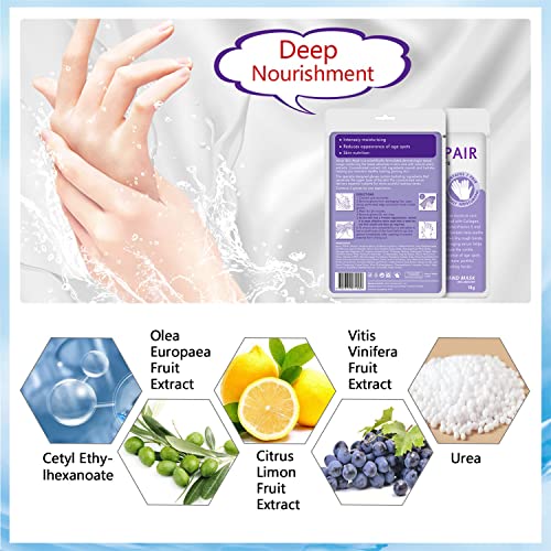 Shifakou Hand Mask 5 Pairs, Hand Mask Moisturizing Gloves For Dry Hand Spa Mask Contain Natural Plant Extracts Vitamin C, Repairing Rough,Dry, Aging Skin, Suitable For Hand Moisturizing,Winter #TOP3