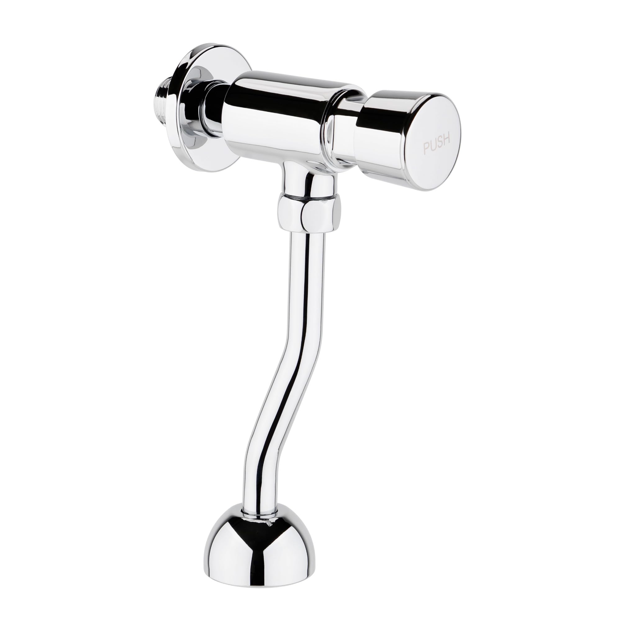 ENKI, Vision, BT4027, Urinal Flush Valve 1/2 Inch, Toilet Flush Valve Manual Button Delay Type, Time Adjustable Non Concussive, Automatic Shut Off, Toilet Tank Parts Replacement, Chrome โ image 1