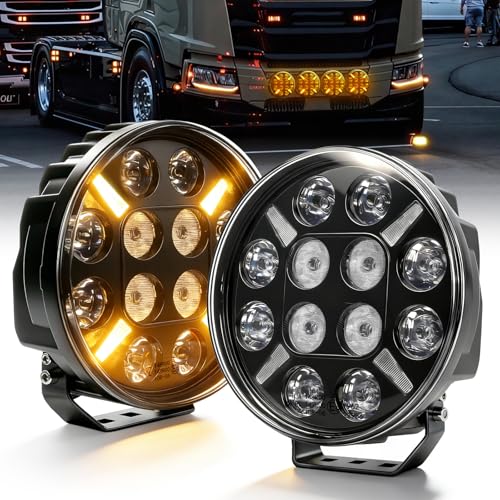 BraveWAY 10 Pollici Faro Di Lavoro Led 12v 24v, 2 Pezzi 100W 20000LM Faro Di Lavoro Led