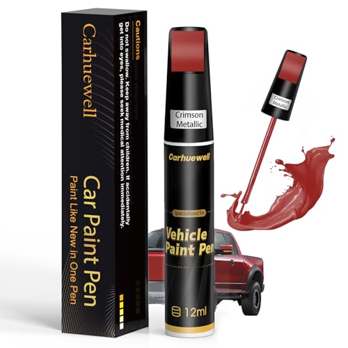 Image of Red Touch Up Paint for Cars, Auto Car Paint Touch Up Paint Pen for Deep Scratches, Car Scratch Repair Pen, Quick and Easy Solution to Repair Minor Automotive Scratches (Crimson Metallic)
