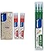 Pilot Frixion Ball Ricariche Da 3 Punta Media Pacco Da 2 Rosso &bls-Fr7-G-S3 Refill Per Penna A Sfera Frixion Ball, 0.7 Mm, Confezione Da 3, Verde