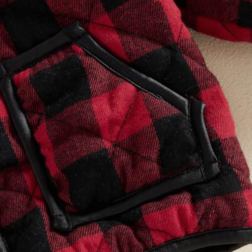 Image of Ayalinggo Toddler Baby Girls Boys Winter Warm Vest Clothes Buffalo Plaid Christmas Jacket Kids Puffer Quilted Gilet Coat