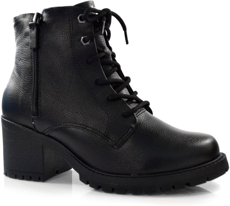 Coturno Comfortflex Salto Médio Tratorado Feminino