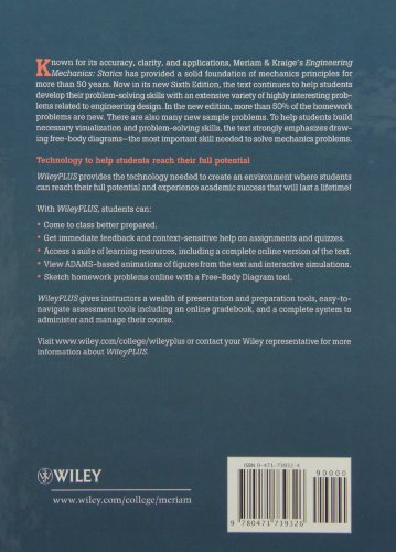 Engineering Mechanics Statics 6th Edition with ... 0470125012 Book Cover