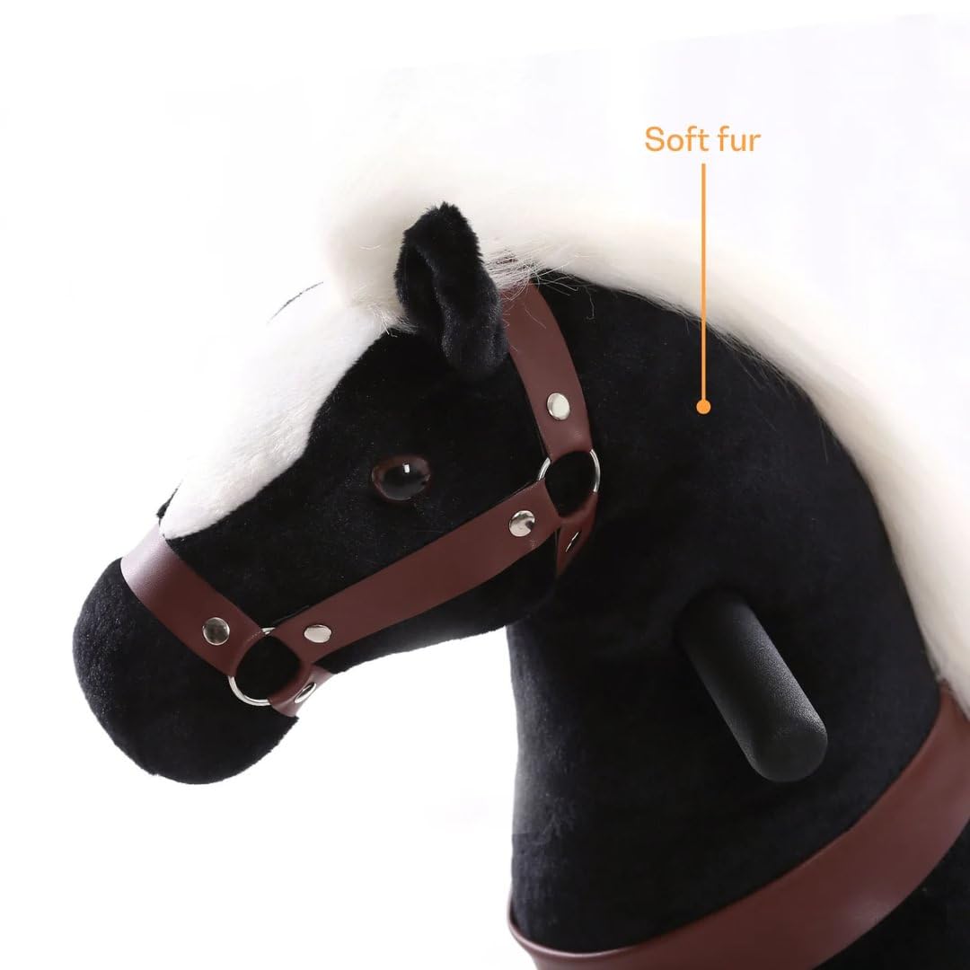 Reitpferd auf Rollen Klein, 3-5 Jahre, Schaukelpferd, Schwarz