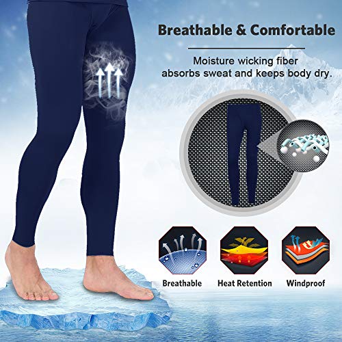 MANCYFIT Thermal Pants for Men Long Underwear Bottoms Compression Base Layer Leggings3