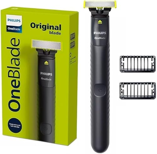 Barbeador Aparador e Raspador OneBlade com 2 pentes, à prova dágua, bivolt