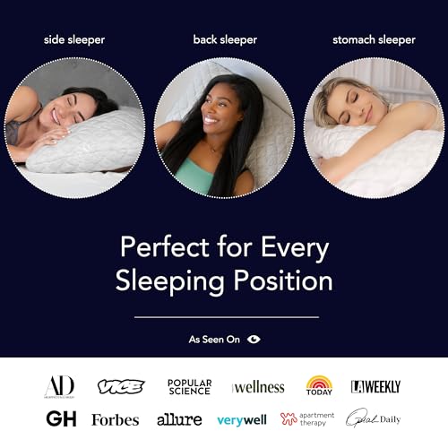 Image of Honeydew Essence Side Pillow- The Ultimate Luxury Neck Pillow- Fully Adjustable Support for Neck Pain Relief- Made in USA- Enhanced, Hypoallergenic Patented Cooling Pillow Fill - Queen (Pack of 1)