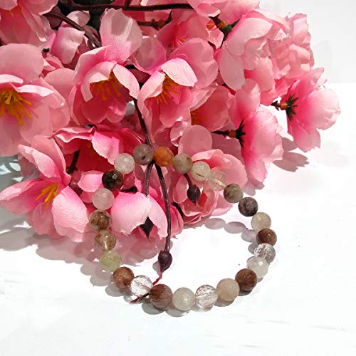 Image of Reiki Crystal Products Natural Crystal Stone 8 mm Faceted Diamond Cut Beads Bracelet for Men & Women | Reiki Charged Gemstone Bracelet | Multiple Stone Variants Available