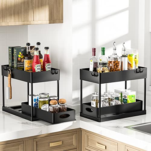 Puiluo UNDER SINK ORGANIZER 2 Set Under Sink Cabinet Organizer thumb #4