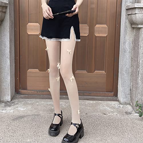 Image of Benefeet Sox Womens Sheer Tights Sexy High Waist Pantyhose Patterned Transparent Nylon Silk Thin Stockings