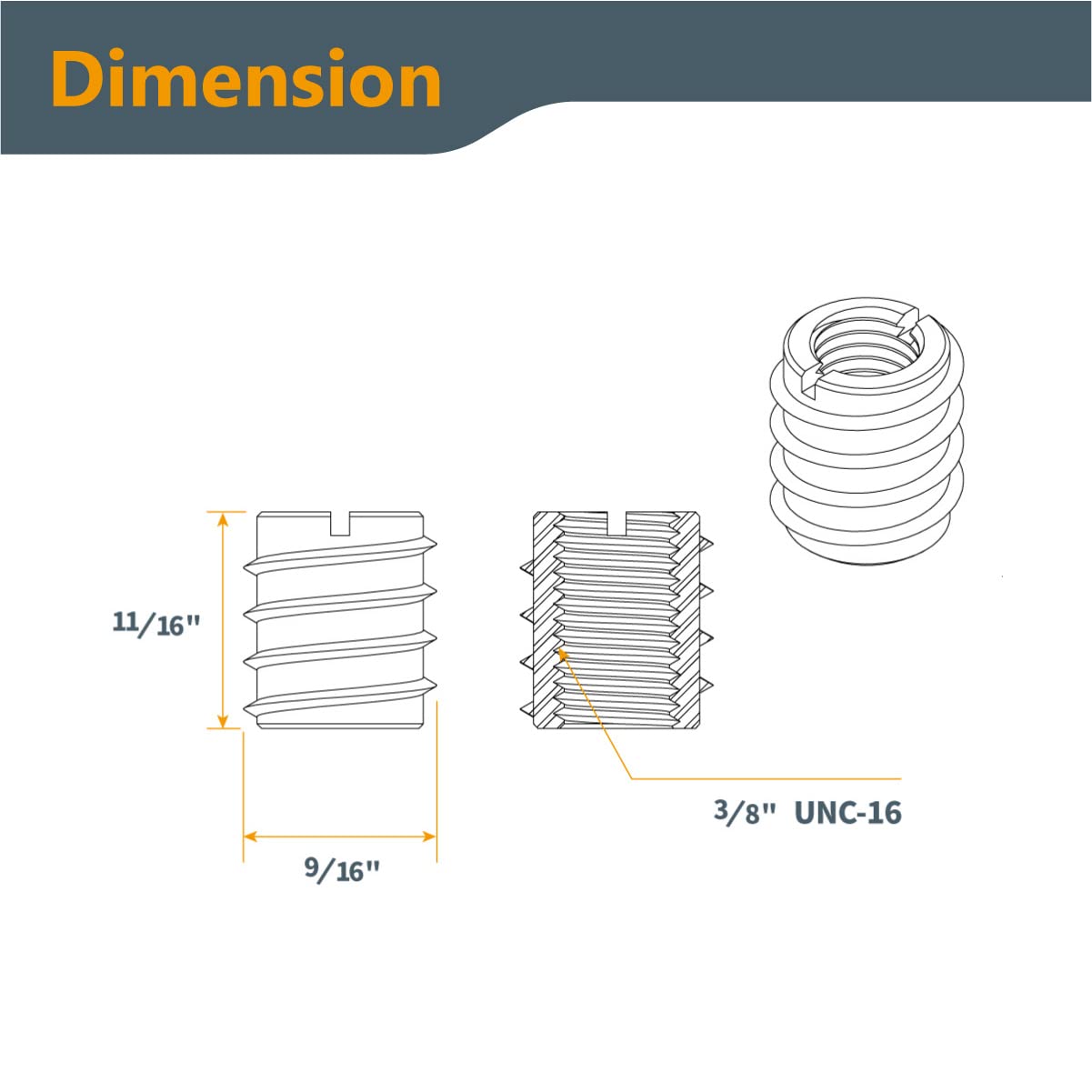 POWERTEC QTI1004 Threaded Inserts for Wood Furniture, gray or silver, 1 case(Pack of 6) - Image 4