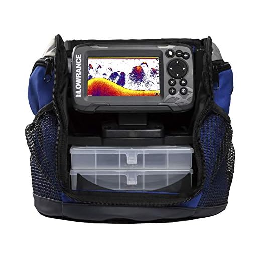 Lowrance HOOK² Ice Fishing and All-Season Pack with HOOK² 4X Fish Finder, Two Transducers, Battery, Charger and Carry Case