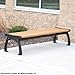 Jayhawk PB 8GRABFHERBAC Heritage Backless Bench with Black Frame44; Gray - 8 ft.