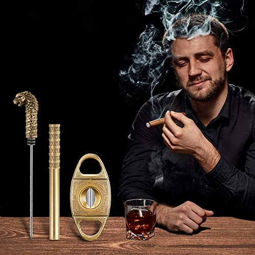 Scotte V-Cut Cigar Cutter Guillotine Precision Cigar Draw Enhancer Tool Needle & Sharp Perfect Cigar Cutters Cigar Accessories Set #TOP3