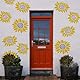 BOXOB 6stk Große Sonnenblumen Schablonen zum Malen auf Holz, Wiederverwendbar Kunststoff Schablonen für Zaun Schöne Blumen Formen für Wände Zaun Dekor