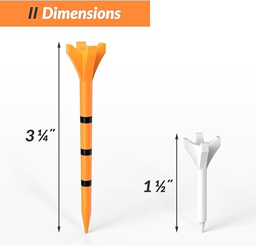 Miniatura 4 de EAGLE WORK Camisetas de golf de plástico, paquete de 150 (130 camisetas de conductor + 20 camisetas de hierrohíbridas), baja fricción y resistencia,