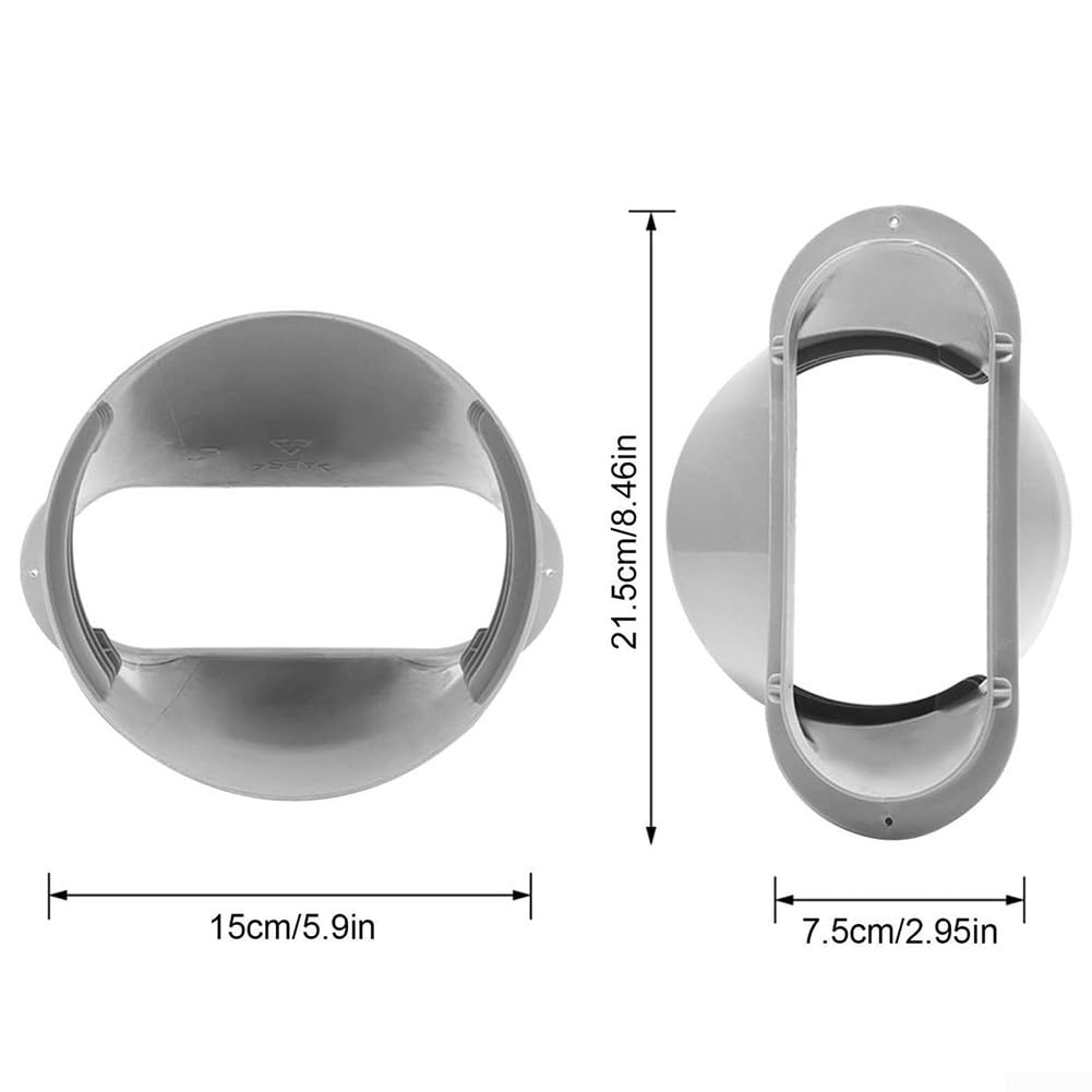 Kit di prolunga portatile per tubo di scarico del condizionatore d'aria, con adattatore per interfaccia condotto da 15 cm e connettore per piastra di tenuta per finestra da 55 cm (set 3)
