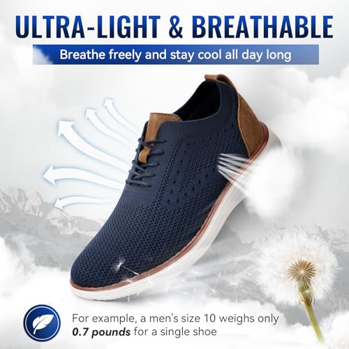 Mens Casual Dress Shoes Business Casual Sneakers Comfortable Dress Tennis Shoes for Men Lightweight Breathable Men's Oxfords3