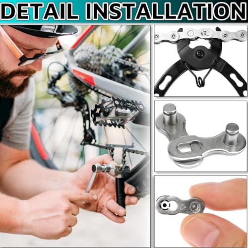 image for HuGuWdy Missing Link 10 Pcs for 6/7/8 Speed Bike Chain Master Link For