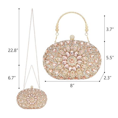 Image of MAIRLOM Rhinestone Clutch Purses for Women Evening Bag Sparkly Handbag | Diamond Clutches Purse Glitter Crystal Gemstone Shoulder Bags Luxury Handbags for Wedding Formal Party Prom