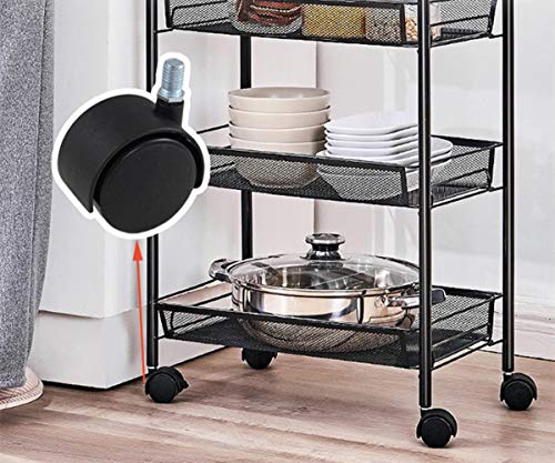 Roulettes de chaise de bureau M8 filetées de 5 cm avec structure robuste pour meuble pivotant - 5