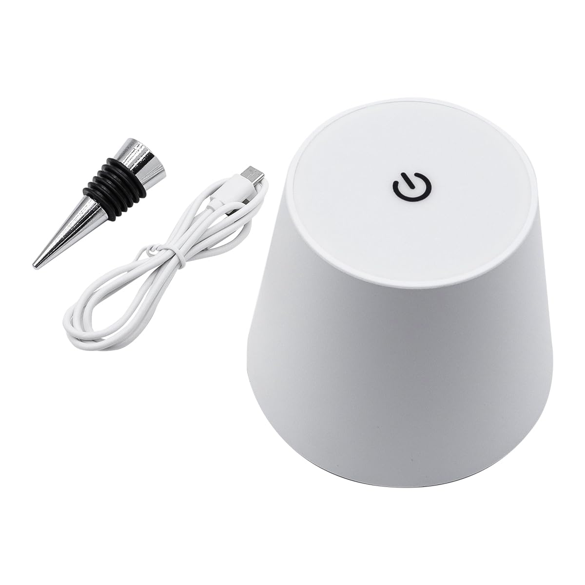 CENPEK Wireless Bottle Lamp,Wine Bottle LED Light,3 Color Stepless Dimming Bottle Lights,Breathing Light Touch Portable Cordless Table Lamp for Bar Party,White