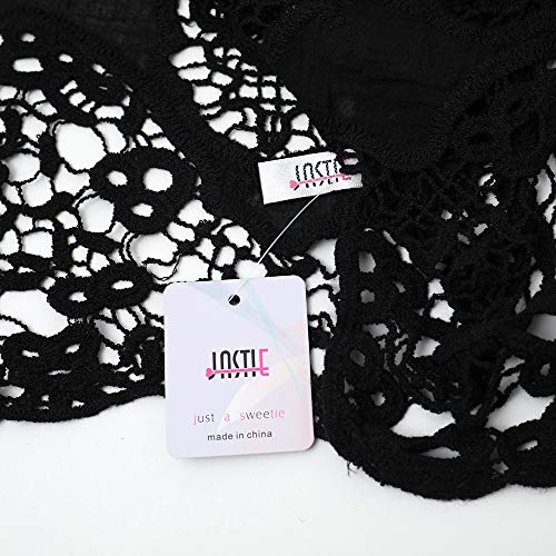 Image of JASTIE Women Open Stitch Cardigan Boho Sleeveless Hippie Summer Hollow Out Solid Crochet Vest