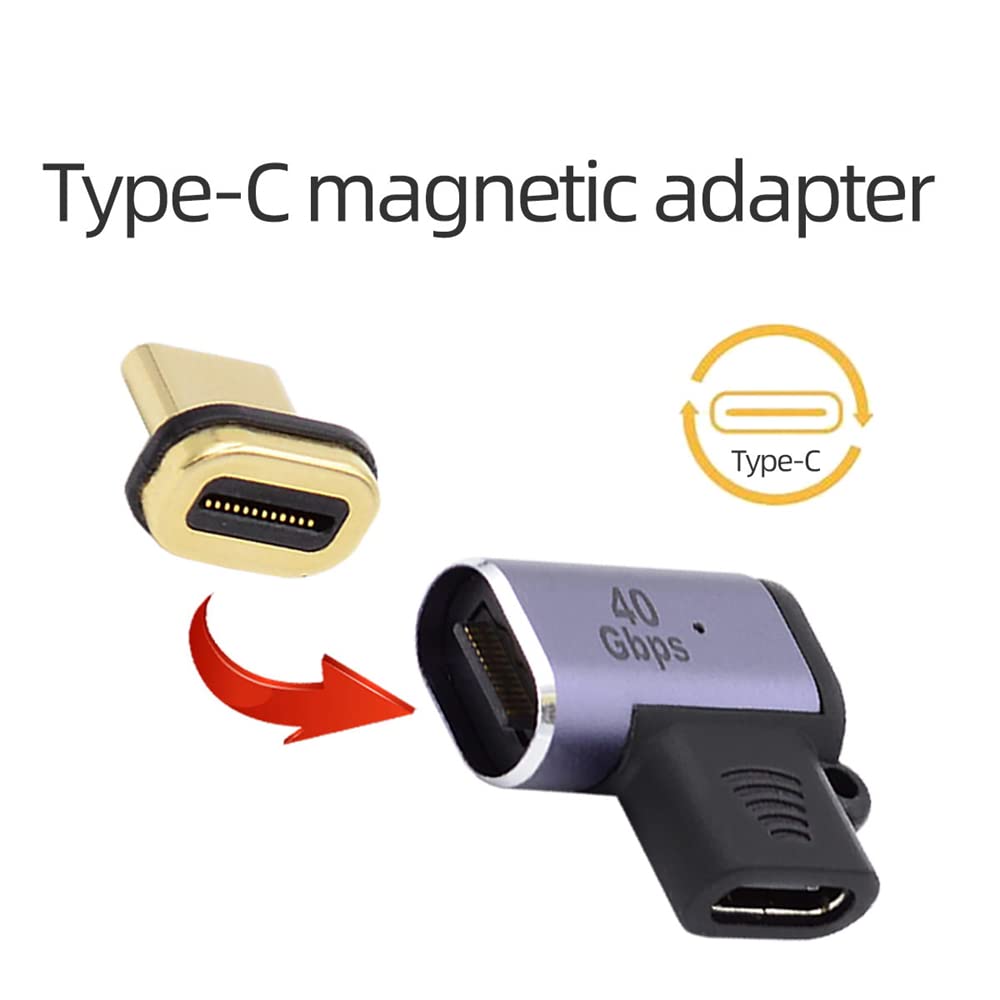 Greluma 2 Piezas Adaptador USB-C Tipo-C Macho A Hembra De 90 Grados