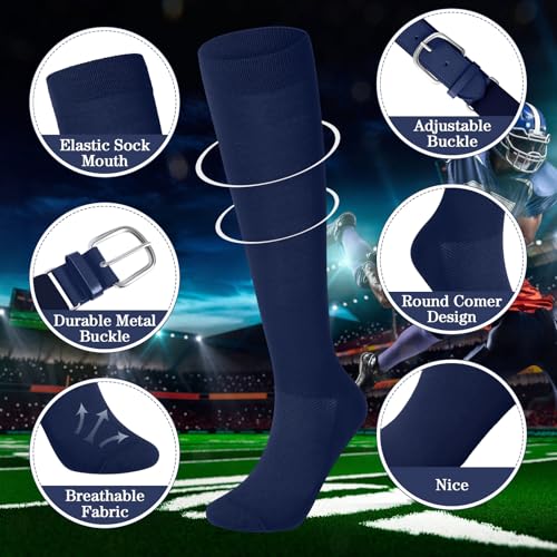 Image of Haysandy Baseball or Softball Sock and Belt Combo Set 5 Football Baseball Socks with Softball Belt for Kids Youth Boys