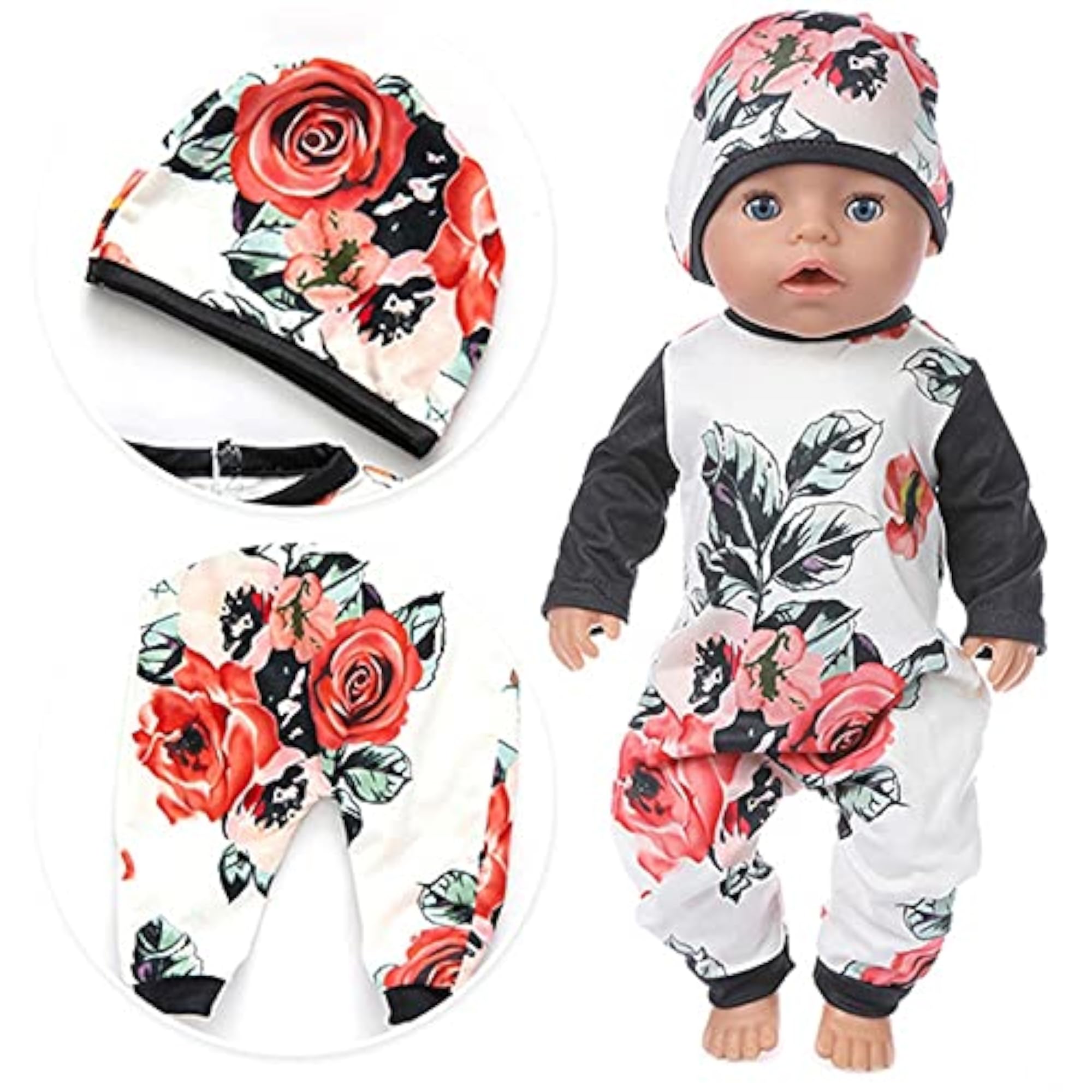 Realistic Simulated Doll Jumpsuit with Beanie Hat