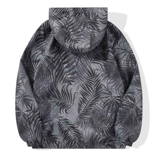 Image of SUNDAY ROSE Boys Windbreaker Jacket Hooded Lightweight Windroof Water-resistant Outdoor Coats for Kids