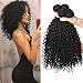 Brazilian Kinky Curly Hair Bundles Human Hair Curly Weave Human Hair Bundles 8 10 12 Inch Total 300 g Full Head Virgin Hair Natural Color EMOL Hair