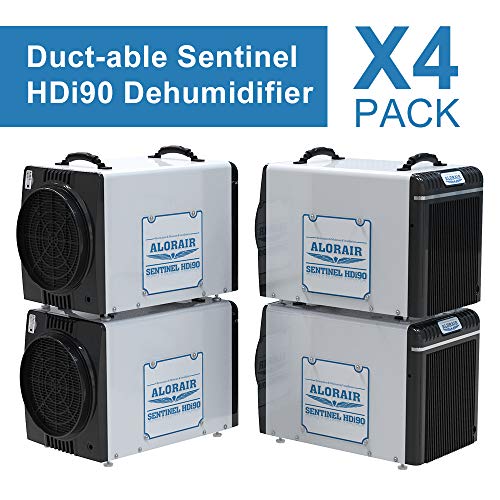 AlorAir Duct-able HDi90 Crawl Space Dehumidifier, 90 Pint Basement Dehumidifier, up to 2,600