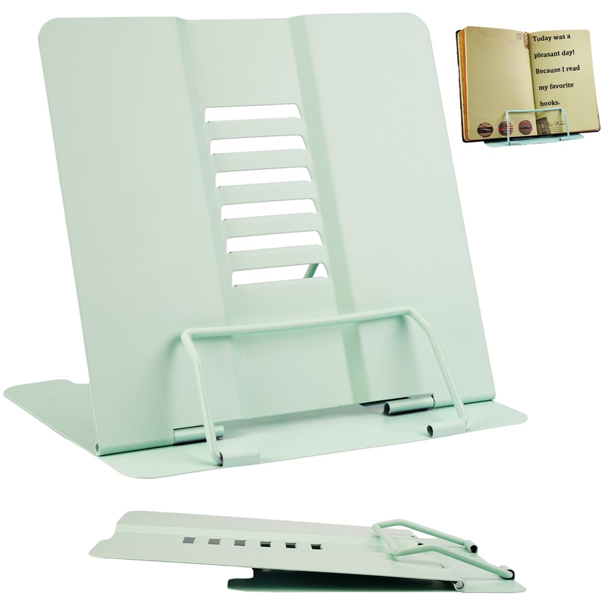 Kigniote 2 stuks boekenhouder, leesstandaard, kinderboekenhouder, 7 hoeken, verstelbare boekenstandaard, voor kinderen, draagbare kookboekhouder Kigniote 2 stuks boekenhouder, leesstandaard, kinderboekenhouder, 7 hoeken, verstelbare boekenstandaard, voor kinderen, draagbare kookboekhouder