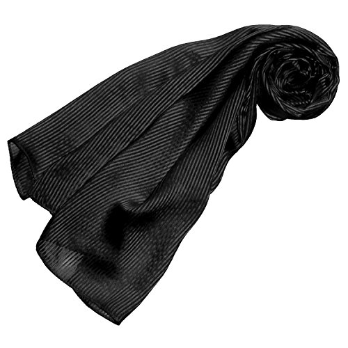 LORENZO CANA - Fular - Rayas - para mujer Negro negro