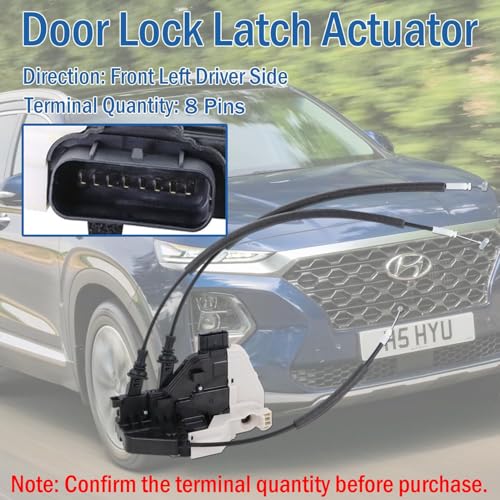Image of Front Left Driver Side Door Lock Actuator 81310-2W010, Door Latch Compatible with Hyundai Santa Fe XL 2013-2019, Santa Fe Sport 2013-2018, Santa Fe 2013-2018