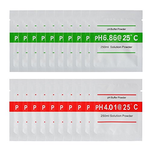 Nynel - Solución tampón, medidor de pH, 4,01/6,86, en polvo, calibración, rápido y preciso, de pureza del agua (20 unidades)