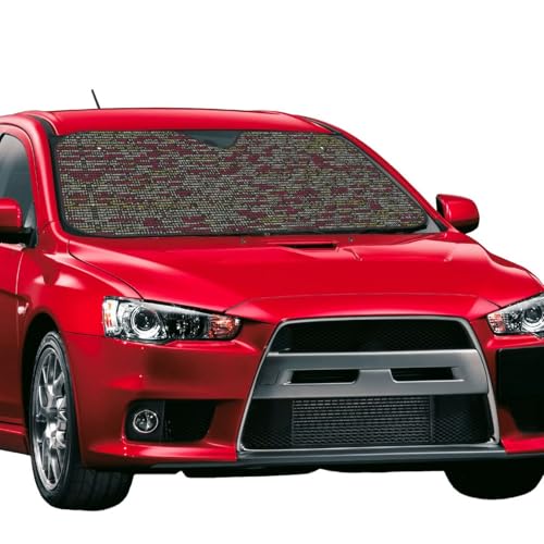 Parasol para parabrisas de coche plegable con código y protector térmico universal 2