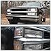 SPEC-D TUNING Chrome Housing Clear Lens 4PC Corner Lights Compatible with 1994-1998 Chevy C10 Pickup Truck L+R Pair Assembly