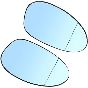 Mirror Glass Compatible with BMW 1 Series E81 E87 E88 E82 3 Series E46 E90 E91 E92 E93 Heated Wing Mirror Aspherical Replacement Mirror Blue Left Right