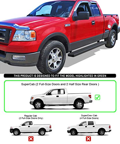 Estribos Laterales APS para Ford F150 Super Cab 2004-2008 miniatura 2