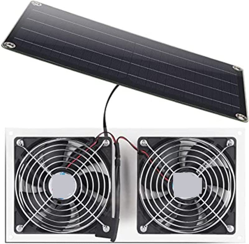 Pannello Solare Pannello Solare 10W6V Ventilatore Solare Pollaio Serra Capannone Casa for Animali Domestici Finestra di Scarico Generazione di Energia Solare