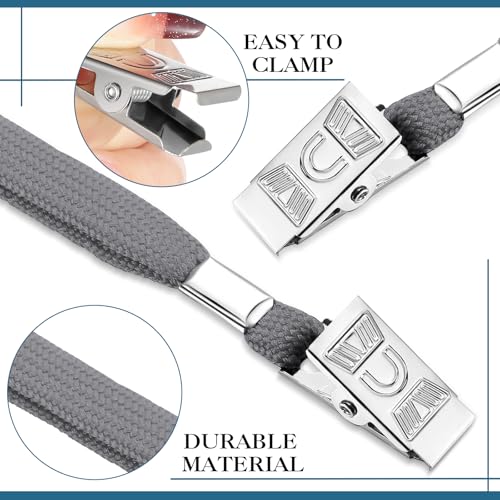 Image of Marspark 50 Sets 4 inchx3 inch Name Badge Holder with Lanyard Bulk, Gray | Waterproof Reusable Plastic with Clip, ID Badges Business School Conference Use, Lanyard Strap for Employees Students Events