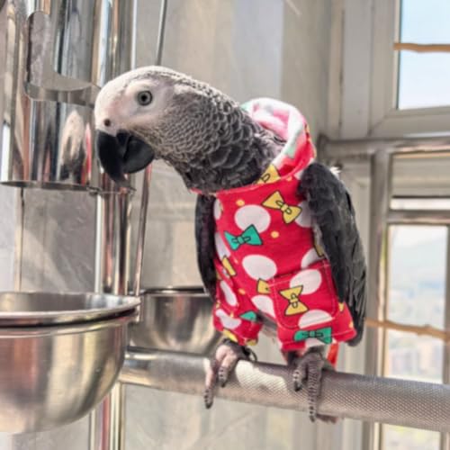 Linda roupa de pássaro vermelho, festa de Natal, fantasia de aniversário para papagaio, Halloween, a
