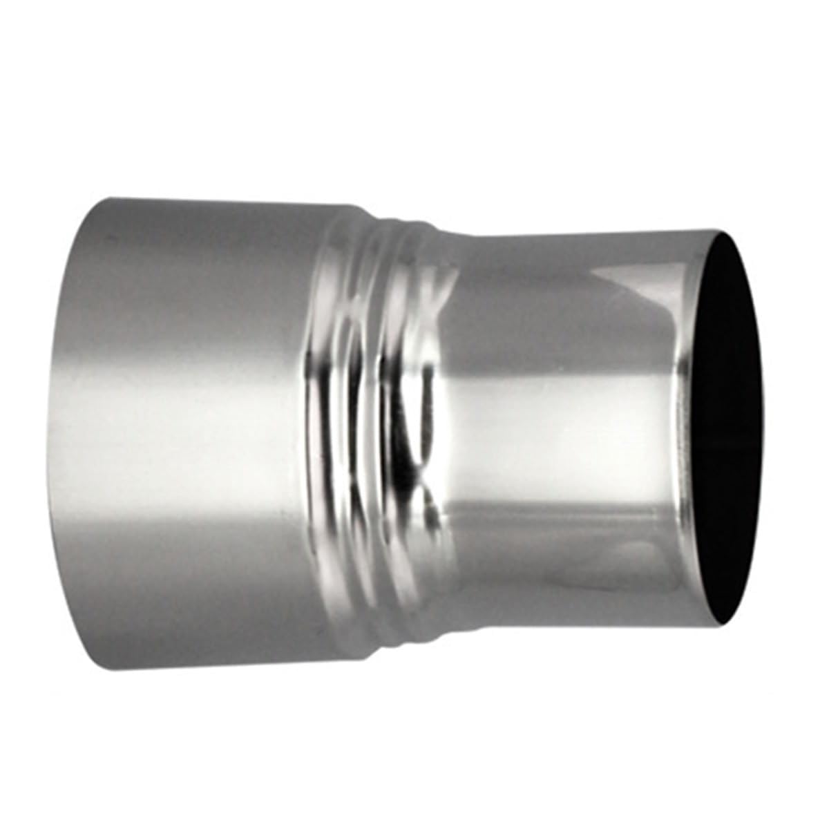 1pc Stove Pipe Reducer Flue Connector, Stainless Steel Chimney Flue Liner Reducer Chimney Adaptor Stove Pipe, Big Head to Small Head(11cm~10cm)