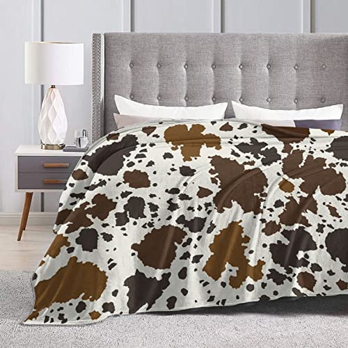 Cow Print Blankets and Throw, Cow Blanket for Adults,Cowhide Blanket for Girls, Cute Blankets for Teen Girls, Toddler Blanket for Kids, Cow Baby Blanket Cow Stuff for Women Highland Cow Decor 50"x 60"